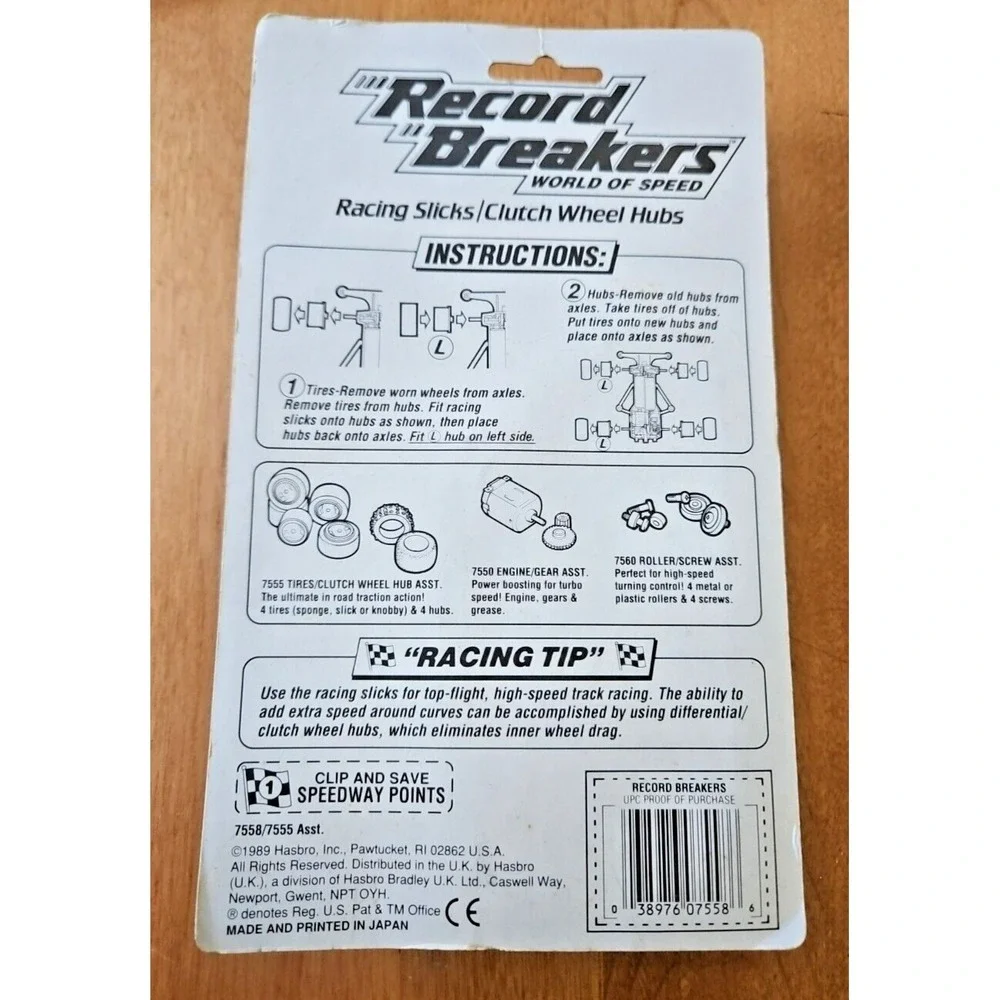 Record Breakers World Of Speed Racing Slicks/Clutch Wheel Hubs 4 Each Brand New
